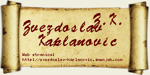 Zvezdoslav Kaplanović vizit kartica